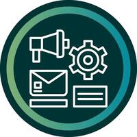 Marketing Automation Line double Gredient Circle vector