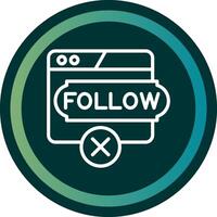 No Follow Line double Gredient Circle vector