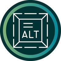 Alt Text Line double Gredient Circle vector