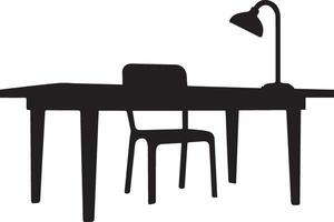 A silhouette of a table on a white background vector