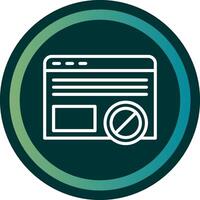 Ad Blocker Line double Gredient Circle vector