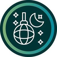 Nightlife Line double Gredient Circle vector