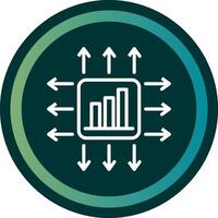 Performance Marketer Line double Gredient Circle vector