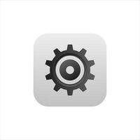 Settings application for mobile phone. Cogwheel con in modern style. vector