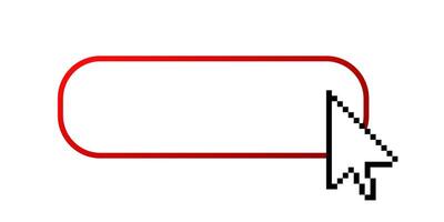 Computer mouse pointer frame with web pointer. vector