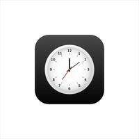 Icon of clock application in gray color with gradient for mobile phone. vector