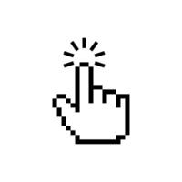 White hand cursor for computer. vector
