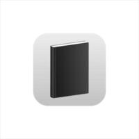 Icon of reading application in gray color with gradient for mobile phone. vector