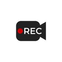 Rec indicator for live recording. vector