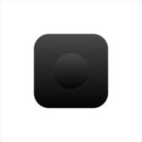Dark sun application icon for mobile phones in retro and minimalistic style. vector