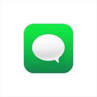 Icon of mail application in green color with gradient for mobile phone. vector