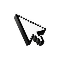 White cursor for computer. vector