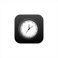 Watch icon for mobile application in black modern style with gradient. vector