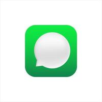 Message application icon for mobile phone. Email logo with green gradient. vector
