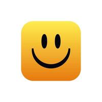 Emoji application for mobile phone. Happy icon in modern style. vector