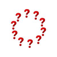 Question circle frame. vector
