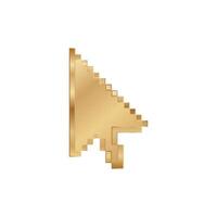 Golden cursor for computer. vector