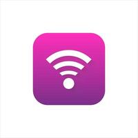 Internet application icon for mobile phone. Wifi logo with purple gradient. vector