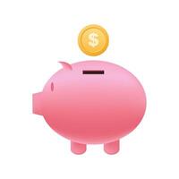 Money application for mobile phone. Coin icon in modern style. vector