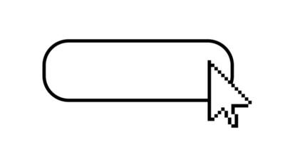 Computer mouse pointer frame with web pointer. vector