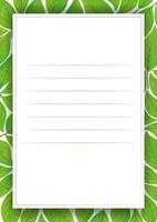 Vertical frame or borders made of green leaves. A green foliage frame with place for text. Seasonal colorful boarder for cards, invitations, certificate, voucher. vector