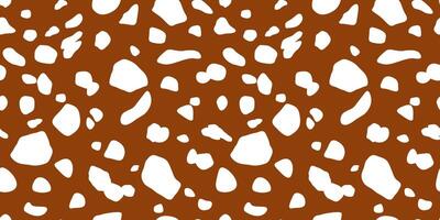 Seamless pattern with abstract spots, circles, freeforms. Monochrome animal print. vector