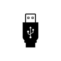 usb plug icon. usb connector symbol. data transfer computer usb drive symbol. portable storage pendrive device icon suitable for apps and websites vector
