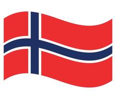 Norway waving flag. Isolated on white background illustration vector