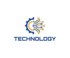 Technology logo icon symbol design for data processing, networking, and technical business. vector