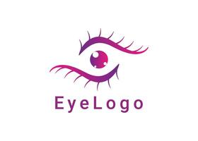 Eye logo icon symbol design with eyeball and eyebrow concept for medical and eyecare clinics. vector