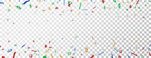 Render colorful confetti in empty space vector