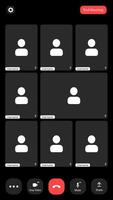 Virtual meeting grid showcasing multiple participants in an online conference call during the day vector