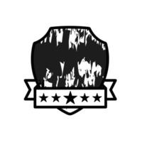 A striking black and white shield design artistically blending abstract shapes and textures creating a sense of mystery and boldness vector