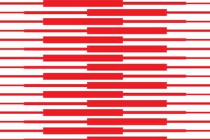 simple red color horizontal geometric degrade thin to thick line pattern a white background with a red line vector