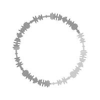 Voicemail message, sound file, equalizer rhythm in ring shape. Round audio loading progress bar icon. Online messenger, podcast or radio mobile app, media player element vector