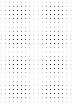 Vertical notebook page template. Bullet journal texture. Black dot grid on white background. Square points seamless pattern. School or office paper background