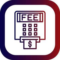 Atm Fees Line Gradient Round Corner vector