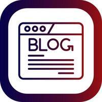 Blog Line Gradient Round Corner vector