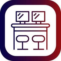 Co Work Space Line Gradient Round Corner vector