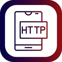 Http Line Gradient Round Corner vector