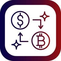 Currency Exchange Line Gradient Round Corner vector