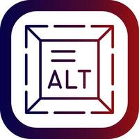Alt Text Line Gradient Round Corner vector