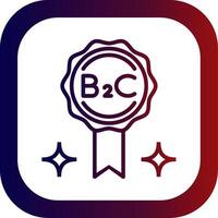 B2C Line Gradient Round Corner vector