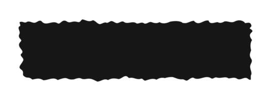 Scrap paper. Cardboard with rough edges. Torn tag, label, sticker. Empty black rectangle text box template vector