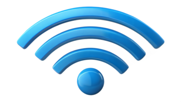 Wireless internet icon symbolizing WiFi connectivity and network signals. png