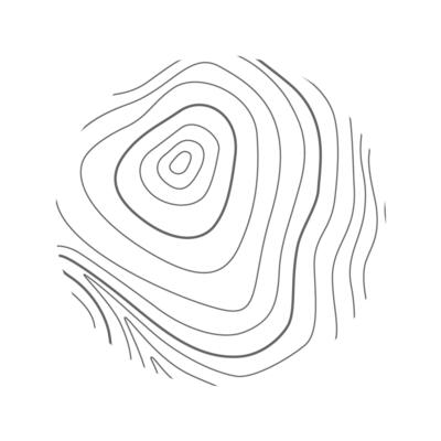 Topographic or wooden texture in round shape. Graphic terrain surface stamp. Hand drawn relief contour