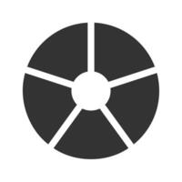 Donut or pie chart template. Circle shape divided on 5 equal parts. Wheel diagrams with eight sectors vector