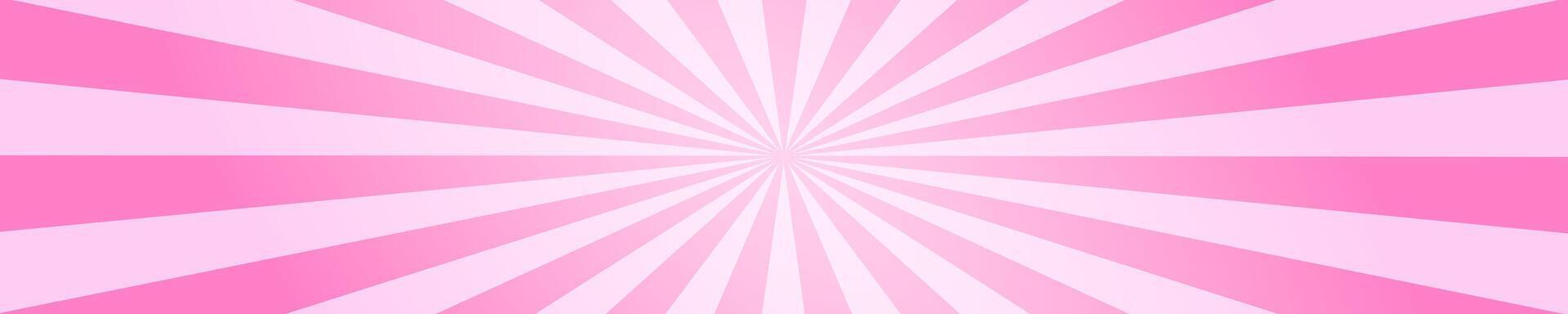 Circus or carnival pattern with pink radial stripes. Rosy sunburst, explosion or surprise effect, manga background. Bubble gum, lollipop candy, ice cream texture
