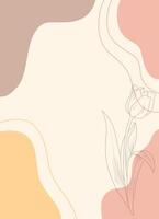 Flower Abstract Neutrals Background vector