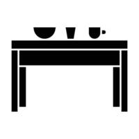 table icon on white background vector